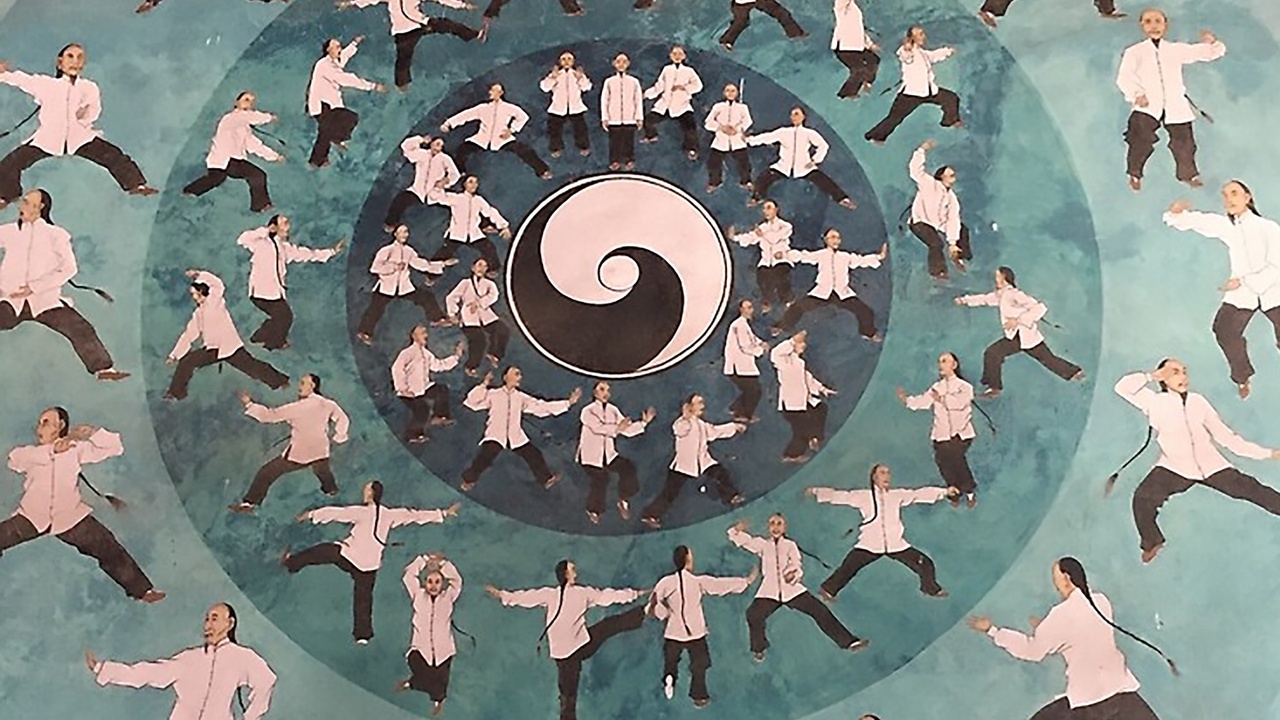 Illustration du Qi Gong thérapeutique taoïste, de l’énergie vitale et de l’équilibre yin-yang
